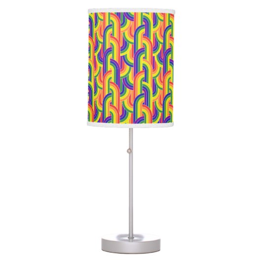 Modern Rainbow Pattern Table Lamp (Front)