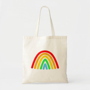 Modern rainbow pattern tote bag