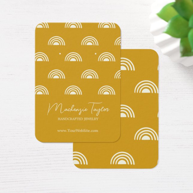 Modern Rainbow Personalized Earring Display Card (Desk)