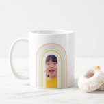 Modern Rainbow Photo Coffee Mug<br><div class="desc">Modern rainbow design in pastel colors by Shelby Allison. Personalize this card with your text and 2 photos.</div>