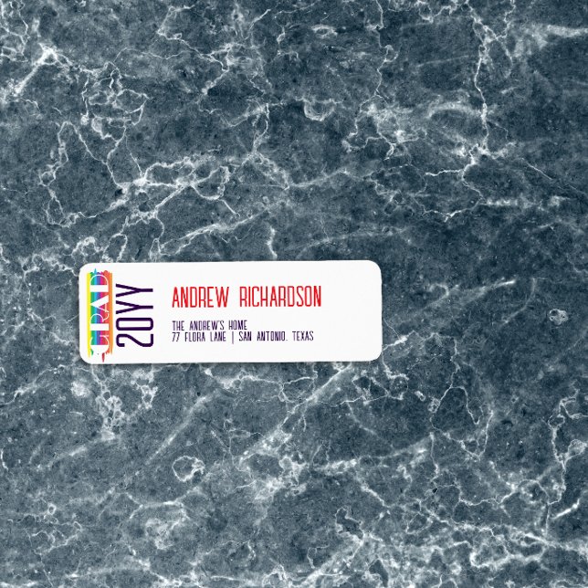 Modern rainbow stripe label (Creator Uploaded)
