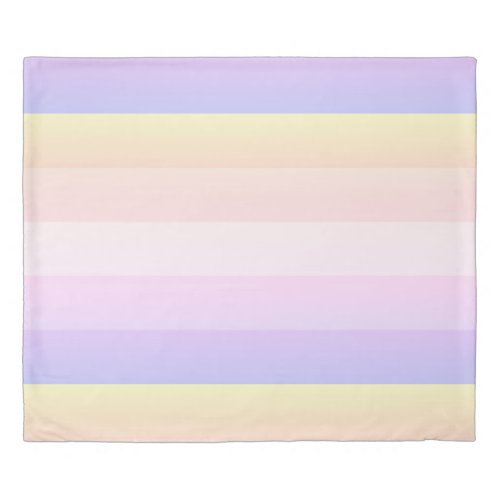 Modern rainbow striped  duvet cover