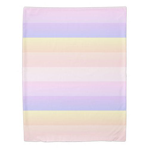 Modern rainbow striped  duvet cover