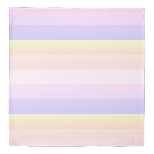 Modern rainbow striped  duvet cover