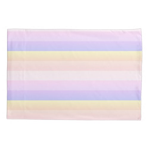Modern rainbow striped  pillow case
