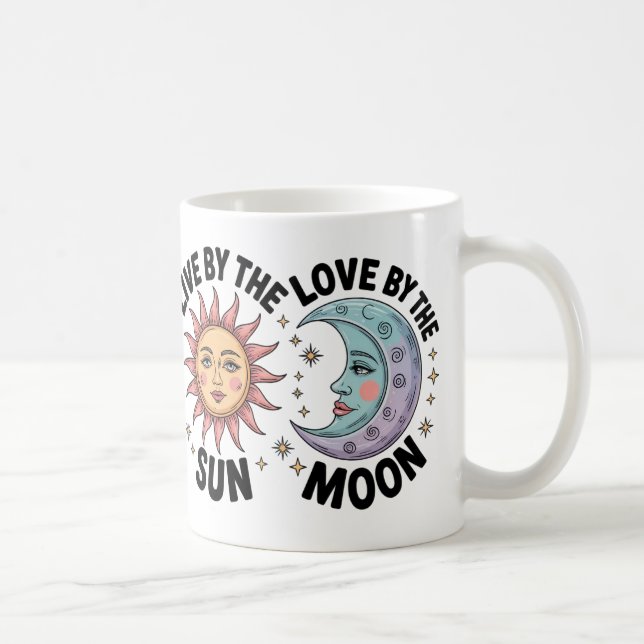 Modern Rainbow Sun and Moon Coffee Mug (Right)