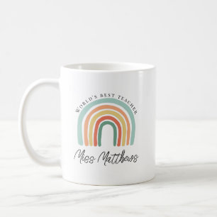 Modern Rainbow Teacher Thank You Gift Coffe Coffee Coffee Mug