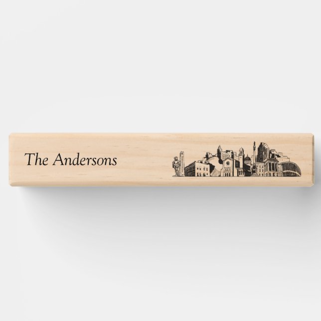 Modern Raleigh Wedding Guestbook Lawn Game Topple Tower (Front)