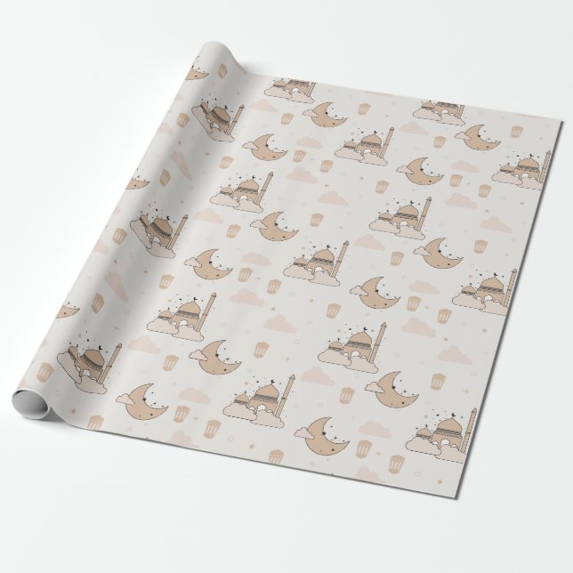 Modern Ramadan Eid Mubarak Eid & Ramadan Wrapping Paper (Unrolled)