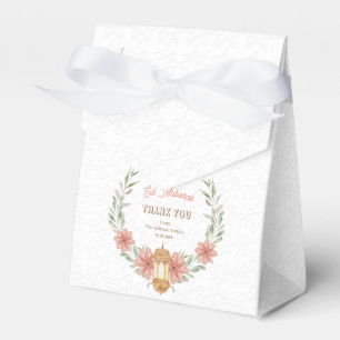 Modern Ramadan   Eid Mubarak Floral Wreath Lamp  Favor Boxes
