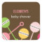 Modern Rattles Favor Stickers