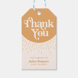 Modern Ray of Sunshine Boho Baby Shower Thank You Gift Tags