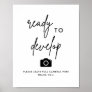 Modern Ready To Develop Disposable Camera Wedding  Poster