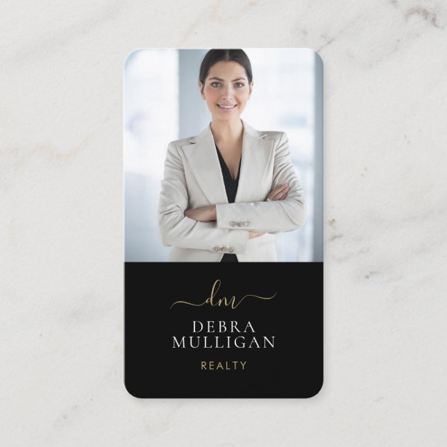 Modern Real Estate Agent Business Card (Front)