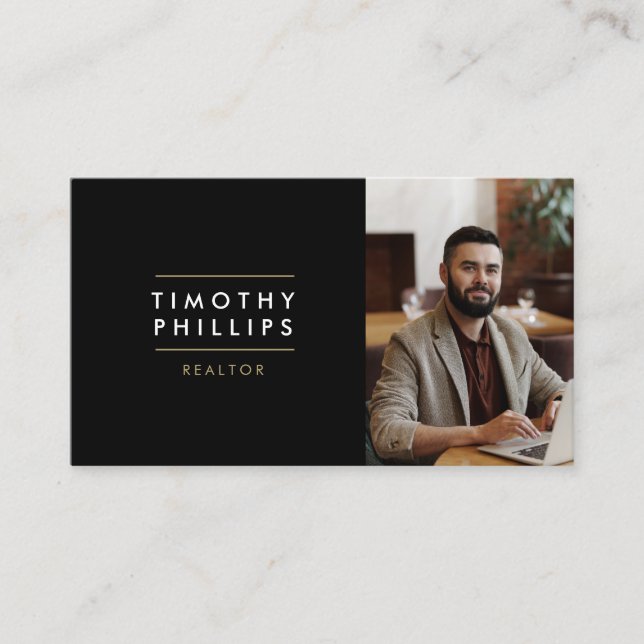 Modern Real Estate Agent Business Card  (Front)
