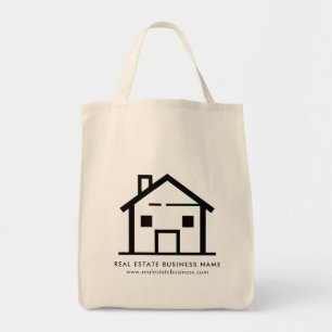 Modern Real Estate Agent Business Custom Tote Bag
