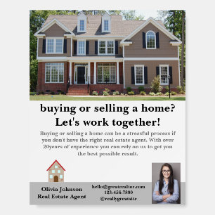 Modern Real Estate Agent Custom Foam Boards