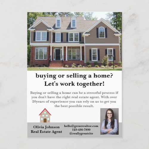 Modern Real Estate Agent Custom Postcard