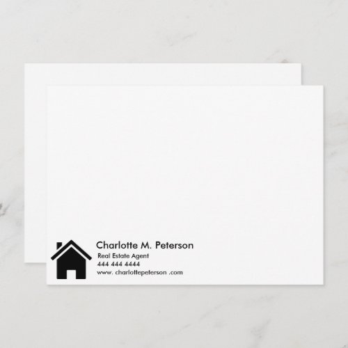 Modern Real Estate Agent House Realtors  Note Card