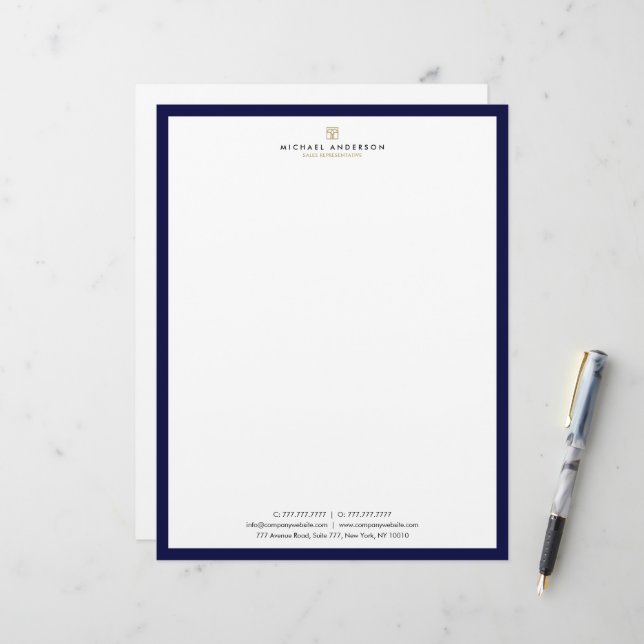 Modern Real Estate Agent Letter Head Stationery (Front/Back In Situ)