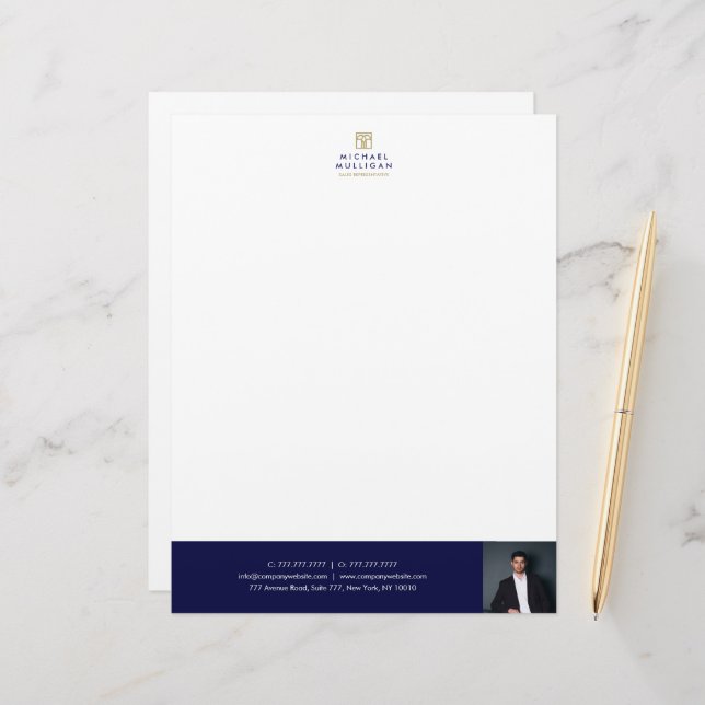 Modern Real Estate Agent Letter Head Stationery (Front/Back In Situ)