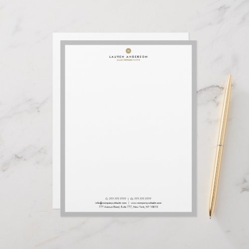 Modern Real Estate Agent Letter Head Stationery