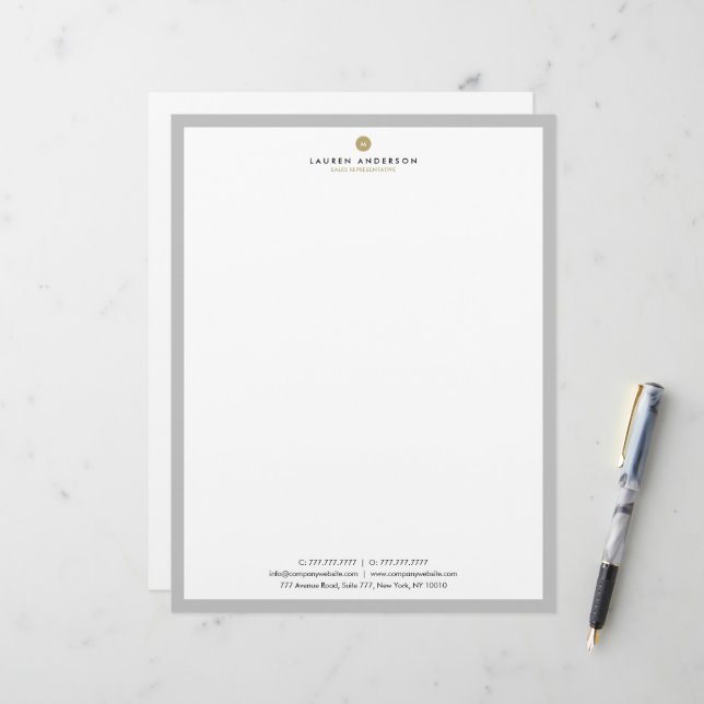 Modern Real Estate Agent Letter Head Stationery (Front/Back In Situ)
