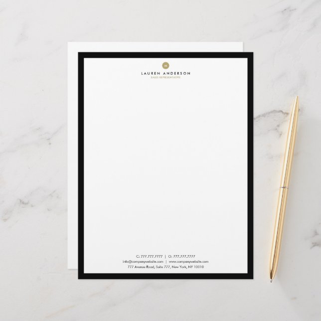 Modern Real Estate Agent Letter Head Stationery (Front/Back In Situ)
