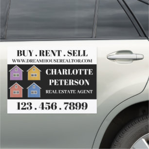 Modern Real Estate Agent Mortgage Marketing Car Magnet