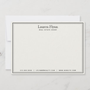 Modern Real Estate Agent Personalized Stationery Note Card