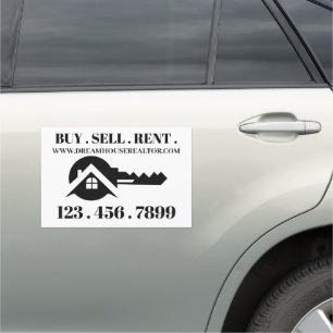 Modern Real Estate Agent Promotion Marketing Car Magnet