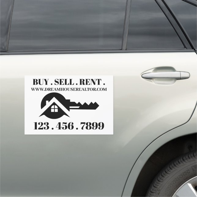 Modern Real Estate Agent Promotion Marketing  Car Magnet (In Situ)