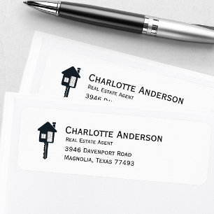 Modern Real Estate Agent Return Address Label