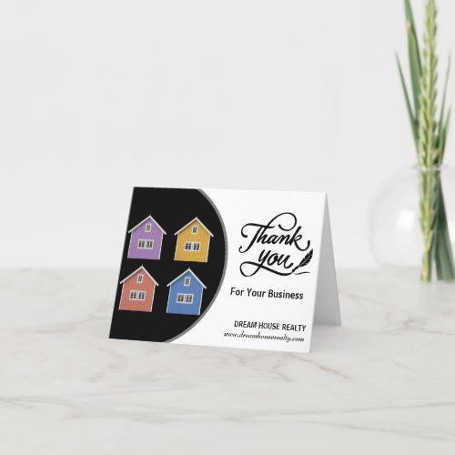 Modern Real Estate Agent  Thank You Card