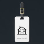 Modern Real Estate Agent White Personalized Luggage Tag<br><div class="desc">Modern and minimalist realtor Luggage tag you can easily customize with your name,  company and phone number by using the "Personalize" button. A perfect gift for a client,  a house buyer,  or a realtor featuring an outline of a house and script and modern typography.</div>