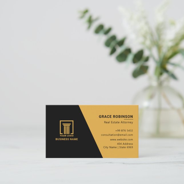 Modern Real Estate Attorney | Simple Business Card (Standing Front)