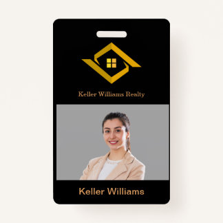 Modern Real Estate Black and gold custom logo Badge