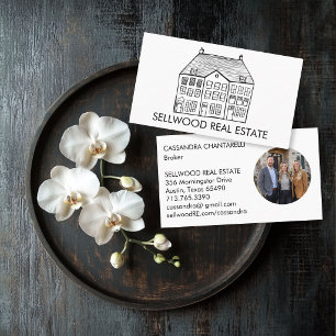 Modern Real Estate Broker Agent Mortgage PHOTO Business Card