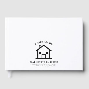 Modern Real Estate Business Logo House Rentals Guest Book