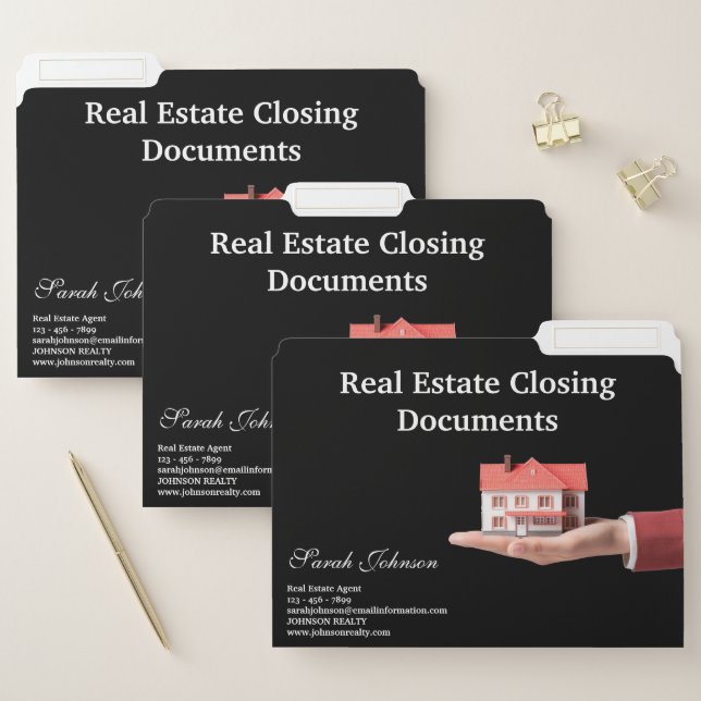 Modern Real Estate Closing Document  File Folder (Set)