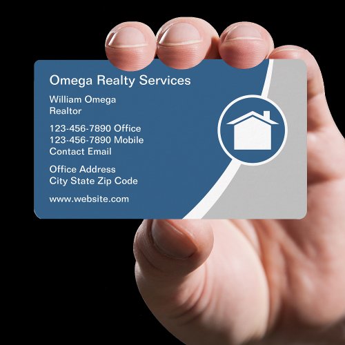 Modern Real Estate Construction Business Cards