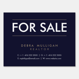 Modern Real Estate Front Lawn Yard Sign