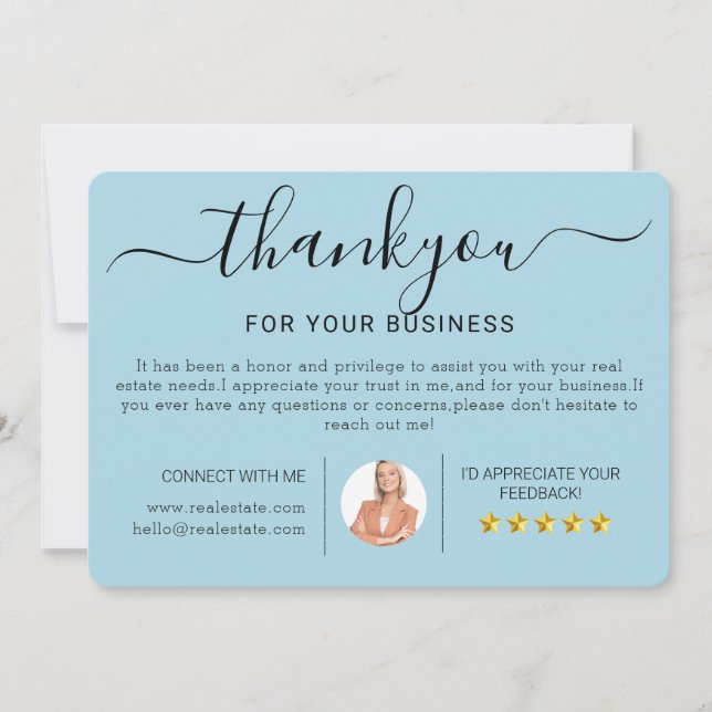 Modern Real Estate Housewarming Thank You Cards (Front)