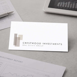 Modern Real Estate Investor Business Card
