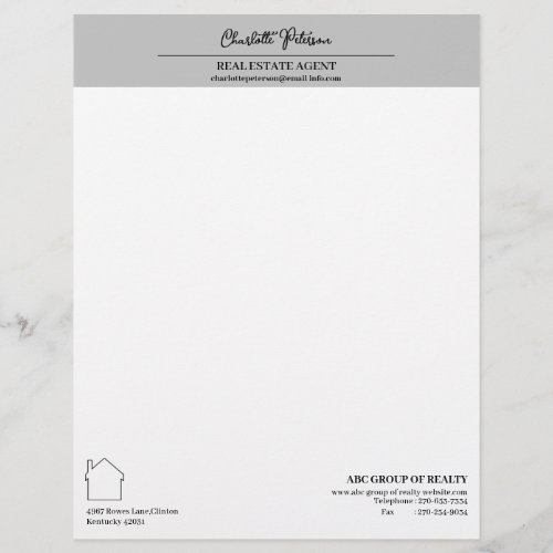 Modern Real Estate  Letterhead