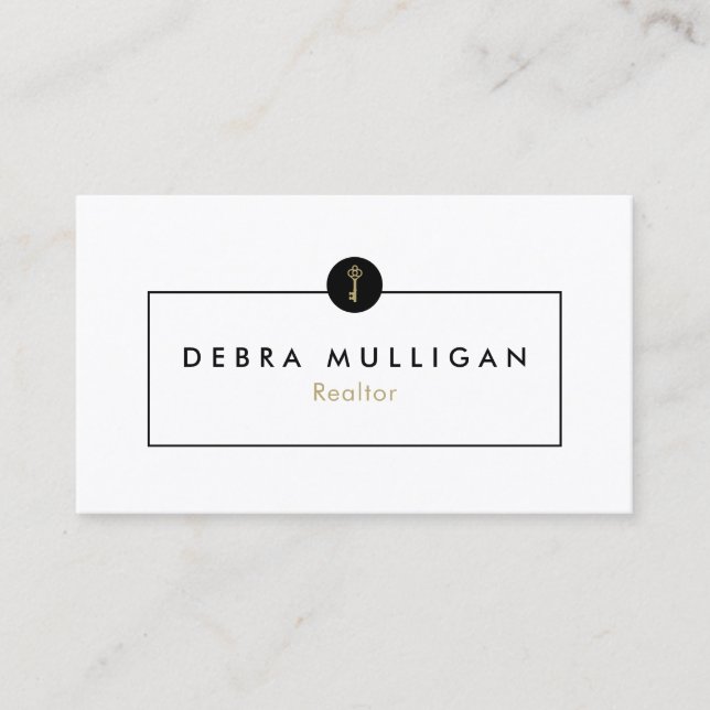 Modern Real Estate Logo Business Card  (Front)