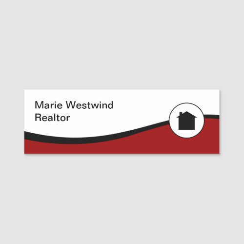 Modern Real Estate Logo Realtor Theme Name Tag