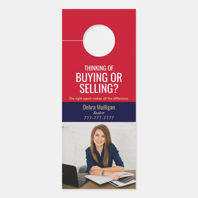 Modern Real Estate Marketing Door Hanger (Front)