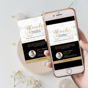 Modern Real Estate Open House Thank You Card