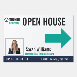 Modern Real Estate Open House Yard Sign